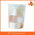 Zhongbao kundenspezifische Papierbeutel / ziplock Spitzenseide Papierbeutel / kundengebundenes Reispapier stehen oben Beutel